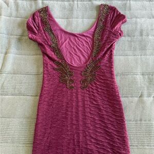Free People Purple Bodycon Mini Dress